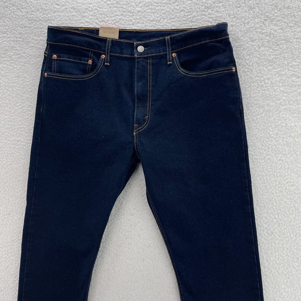 Levis Jeans Mens 36x32 Blue 512 Slim Taper Dark Wash Stretch Denim Preppy Casual